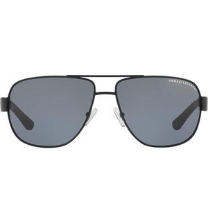 Armani Exchange Men’s Sunglasses Matte Black Frame, Grey Lenses, 62MM